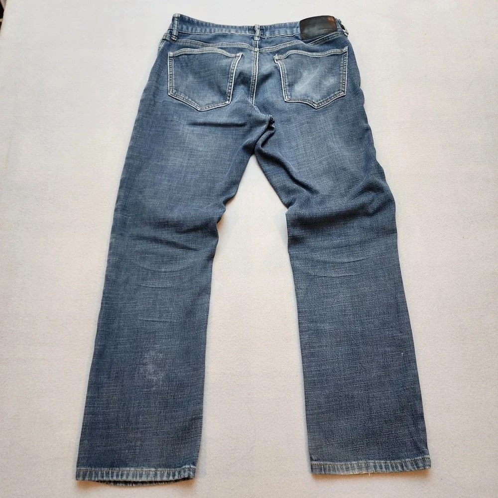 Weatherproof Vintage Fleece Lined Men's Regular Fit Distressed Jeans  32x32 Blue